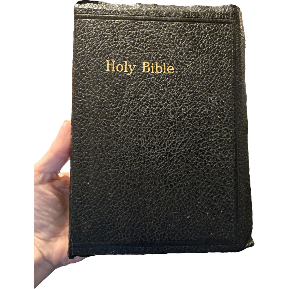 Vintage KJV Holy Bible | World Publishing Cleveland | Mid-Century Dark Academia